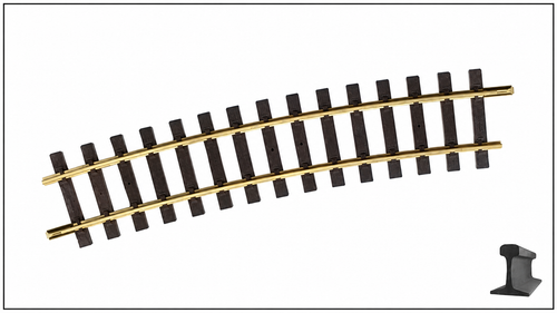 PIKO ~ G Scale ~ R7 1560mm Curve Track 61.4"R With Joiners ~ 1 Piece ~ 35217-1