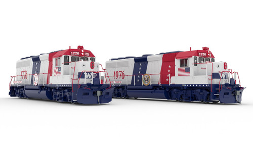 Rapido ~ HO Scale ~ EMD GP40 ~ Set of 2 ~ Western Pacific #1776 + #1976~ DC/DCC/Sound ~ 40560
