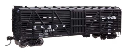 Walthers Mainline ~ HO Scale ~ 40' Wood Stock Car with Dreadnaught Ends ~ Denver & Rio Grande Western #36432D ~ 910-41512