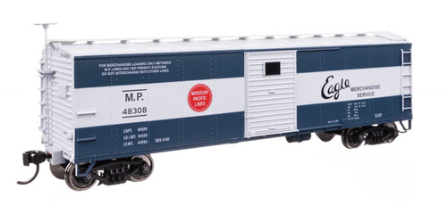 Walthers Mainline ~ HO Scale ~ 40' Steel Boxcar with Murphy Ends ~ Missouri Pacific #48308 ~ 910-41056