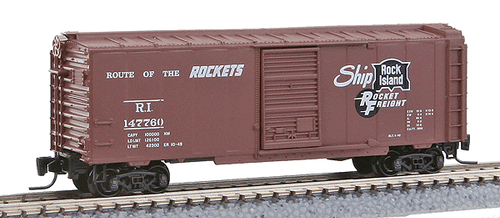 Micro Trains ~ Z Scale ~ 40’ Single Door Box Car ~ Rock Island #147760 ~ 50000621