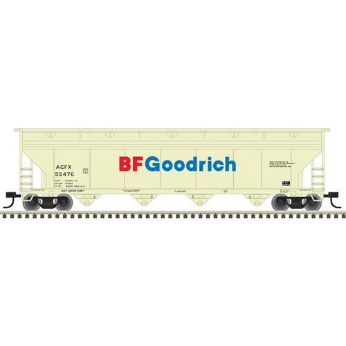 Atlas ~ N Scale ~ Trainman ~ ACF 5250 4-Bay Covered Hopper ~ BF Goodrich ACFX #55476 ~ 50007105