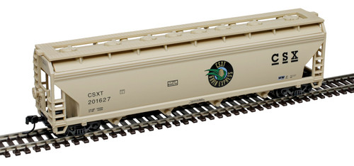 Atlas ~ N Scale ~ Trainman ~ ACF 5250 4-Bay Covered Hopper ~ CSX #201566 ~ 50007108