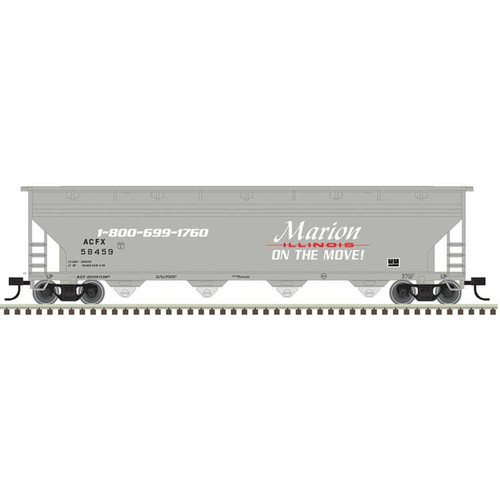 Atlas ~ N Scale ~ Trainman ~ ACF 5250 4-Bay Covered Hopper ~ ACFX #58459 ~ 50007113