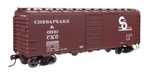 WalthersMainline ~ HO Scale ~ 40' PS-1 Boxcar ~ Chesapeake & Ohio #15698 ~ 910-45504
