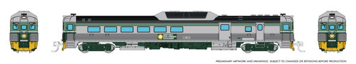 Rapido ~ N Scale ~ Budd RDC-3 ~ British Columbia BC Rail #BC-33 ~ DC Silent ~ 516052