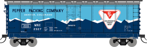 Intermountain ~ HO Scale ~ R-40-23 40’ Steel Ice Reefer ~ Pepper Packing Company #2327 ~ 45538-31