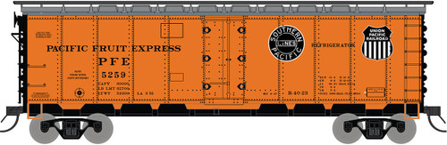 Intermountain ~ N Scale ~ R-40-23 40’ Steel Ice Reefer ~ Pacific Fruit Express #7655 ~ 65532-45