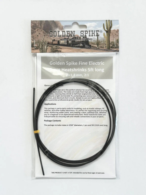 Golden Spike Hobbies ~ Heatshrink ~ 5ft. ~ GSHST1524