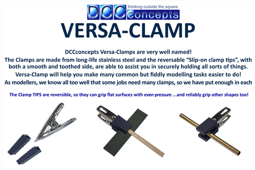 DCCconcepts ~ Versa-Clamp Set ~ 10 Pieces ~ DCT-VC.10