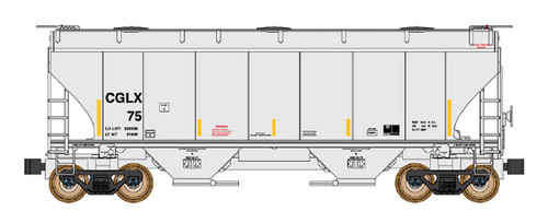 Intermountain ~ N Scale ~ Trinity 3281 2-Bay Covered Hopper ~ CGLX #57 ~ 669016-01