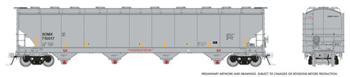 Rapido ~ HO Scale ~ Trinity 6221 Covered Hopper ~ XOMX #710199 ~ 136004-710199