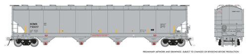 Rapido ~ HO Scale ~ Trinity 6221 Covered Hopper ~ XOMX #710256 ~ 136004-710256