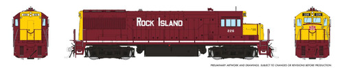 Rapido ~ HO Scale ~ GE U28B High Hood ~ Rock Island #226 ~ DCC Sound ~ 35571