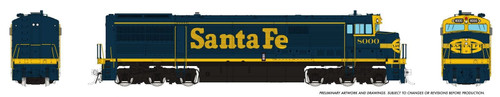 Rapido ~ HO Scale ~ GE U30CG ~ Santa Fe #8000 ~ DCC Ready ~ 55007