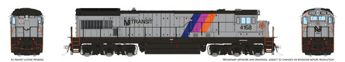 Rapido ~ HO Scale ~ GE U34CH ~ NJ Transit #4158 ~ DCC Ready ~ 43116