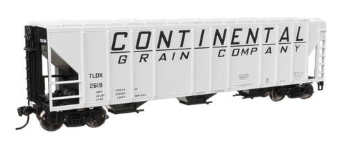WalthersMainline ~ HO Scale ~ 50' Pullman-Standard PS2-CD 4427 ~ Continental Grain Co TLDX #2619 ~ 910-49425