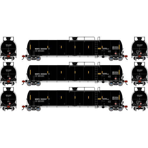 Athearn Genesis ~ N Scale ~ UTC 33K LPG Tank Car ~ 3-Pack ~ MDPX #000009/000023/000037 ~ 2877