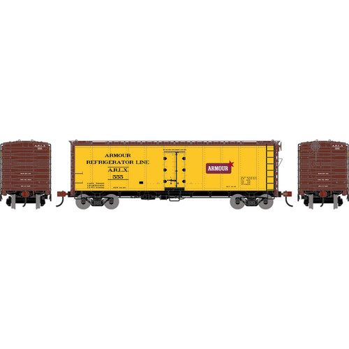 Athearn ~ HO Scale ~ 40' Steel Refrigerator Car ~ Armour ARLX #555 ~ 3341