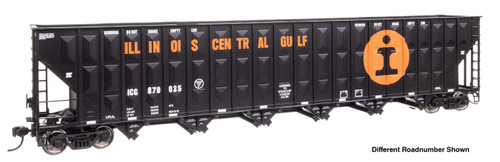 WalthersMainline ~ HO Scale ~ 73' Wood Chip Hopper ~ Illinois Central Gulf #870055 ~ 910-56381