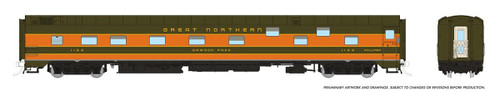 Rapido ~ HO Scale ~ Duplex Sleeper ~ Great Northern #1164 "Logan Pass" ~ Lighted ~ 101164