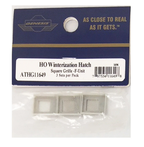 Athearn Genesis ~ HO Scale ~ Winterization Hatch Set w/Grille ~ 3-pack ~ 11649