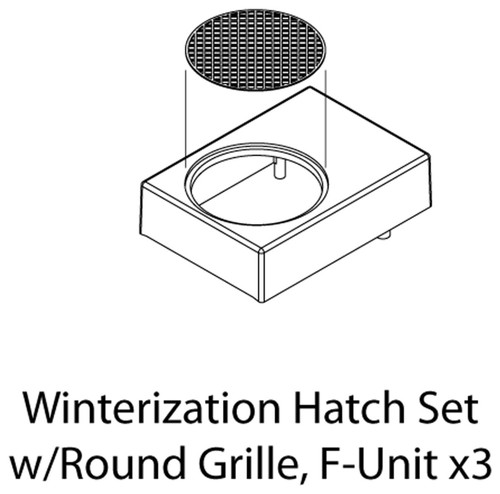 Athearn Genesis ~ HO Scale ~ F-Unit Winterization Hatch Set w/Grille ~ 3-pack ~ 19290