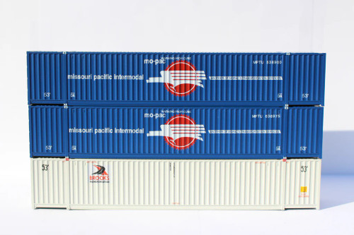 Jacksonville Terminal JTC ~ HO Scale ~ 53' High Cube Containers ~ 3-Pack ~ 953058