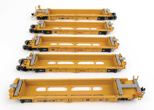 WalthersMainline ~ HO Scale ~ Thrall 5-Unit Rebuilt 40' Well Car ~ TTX DTTX #748192 ~ 910-55668