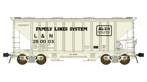 Class One Model Works ~ HO Scale ~ PS 3000CD Two-Bay Hopper ~ Louisville & Nashville #280010 ~ FC01027