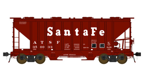 Class One Model Works ~ HO Scale ~ PS 3000CD Two-Bay Hopper ~ Santa Fe #350061 ~ FC01002