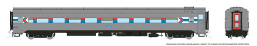 Rapido ~ HO Scale ~ Lightweight Coach ~ Amtrak #6445 ~ Phase I ~ Lighted ~ 100385