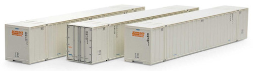Athearn ~ HO Scale ~ 53' Stoughton Containers ~ Schneider #2 ~ 3-Pack ~ 40129