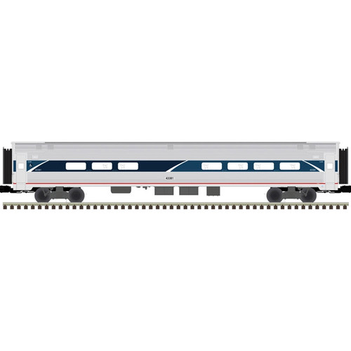 Atlas ~ O Scale ~ Premier ~ Lighted ~ 2-Rail ~ Amfleet Passenger Car Set ~ Amtrak Phase VII ~ 3004227