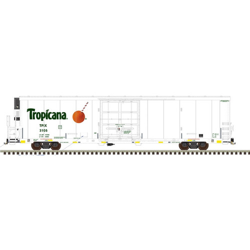 Atlas ~ O Scale ~ Master ~ Trinity 64' Reefer ~ 4-Pack ~ 3 Rail ~ Tropicana ~ 3003170