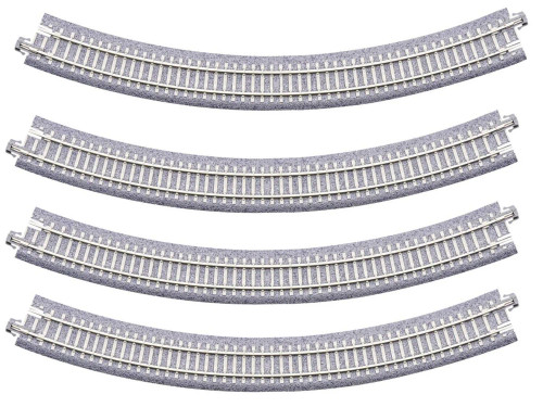 Kato ~ N Scale ~ Unitrack ~ 11.1"/282mm Radius ~ 45 Degree Curved Track ~ 4 Pieces ~ Concrete Ties ~ 20-114