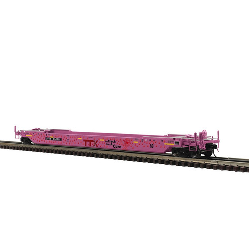 Atlas ~ O Scale ~ Master ~ 53' Rebuilt Well Car ~ 2-Rail ~ TTX #654811 (On Track for a Cure) ~ 3004165