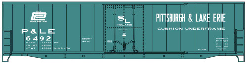 Accurail ~ HO Scale ~ 50' Welded-Side Plug-Door Boxcar ~ Kit ~ Pittsburgh & Lake Erie #6492 ~ 5829