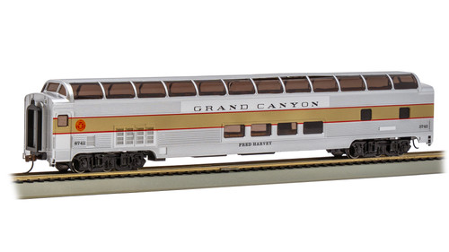 Bachmann ~ HO Scale ~ 85' Budd Full Dome ~ Grand Canyon #8742 "Fred Harvey" ~ 13006