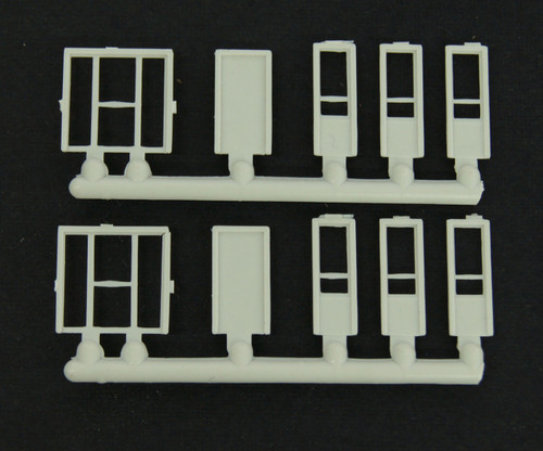 Micro Engineering ~ N Scale ~ Office Windows and Doors ~ 10 Pieces ~ 80-201