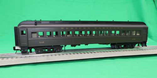Atlas ~ O Scale ~ Trainman ~ 60' Heavyweight Coach ~ 3-Rail ~ Western Maryland #833 ~ 2001241-2