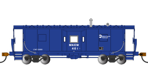 Bachmann ~ HO Scale ~ Bay-Window Caboose ~ Metro-North #401 (MOW) ~ 73215