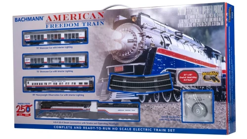 Bachmann ~ HO Scale ~ GS-4 4-8-4 ~ American Freedom Train Starter Train Set ~ Standard DC ~ 00789