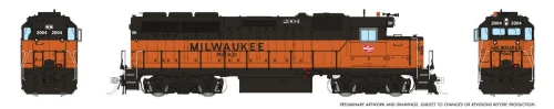Rapido ~ HO Scale ~ GP40 ~ Milwaukee Road #2004 ~ DC/DCC Ready ~ 1078020