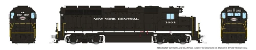 Rapido ~ HO Scale ~ GP40 ~ New York Central #3002 ~ DC/DCC Ready ~ 1078026