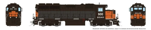 Rapido ~ HO Scale ~ GP40 ~ Soo Line #2057 ~ DC/DCC Ready ~ 1078036