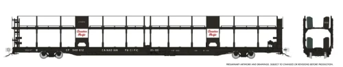 Rapido ~ HO Scale ~ NSC 89' Bi-Level Autorack ~ Canadian Pacific #540035 ~ 1024001A