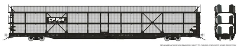 Rapido ~ HO Scale ~ NSC 89' Tri-Level Autorack with Mesh ~ Canadian Pacific #550208 ~ 1024103A