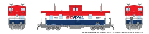 Rapido ~ HO Scale ~ Squamish Caboose ~ British Columbia Railway #1860 ~ 1101015