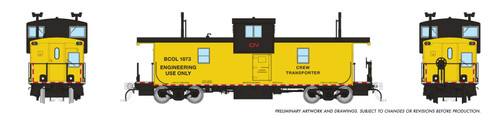Rapido ~ HO Scale ~ Squamish Caboose ~ Canadian National #1873 (MOW) ~ 1101018